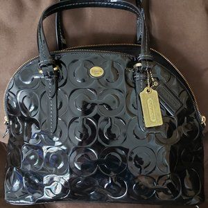 Coach Peyton OP Art Embossed Patent Leather Cora D